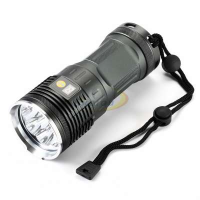 Super bright LED Flashlight 8x XM-L L2 20000 Lumens Torch 18650 Waterproof lamp Suitable for camping, hunting, outdoor sports