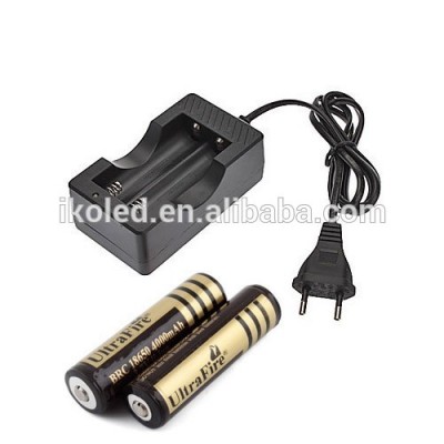 High Capacity 18650 3.7v rechargeable Battery with Wired Intelligent 18650 Charger